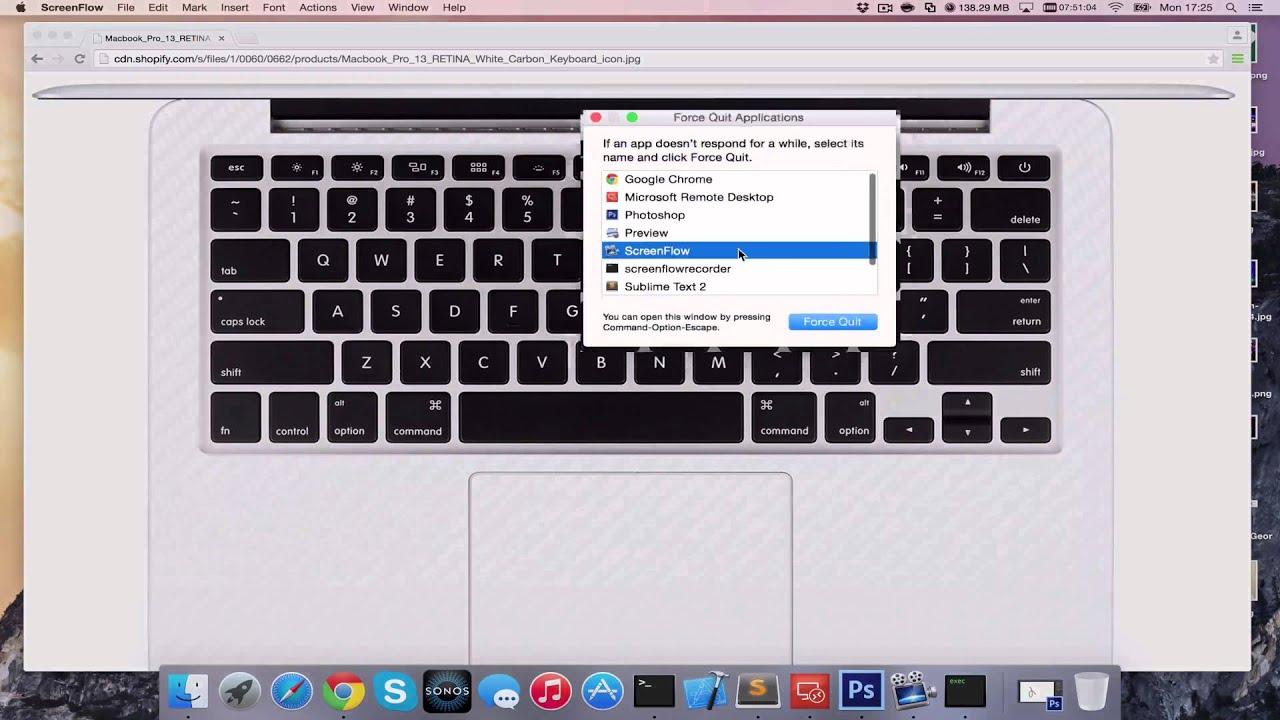 control alt delete for mac
