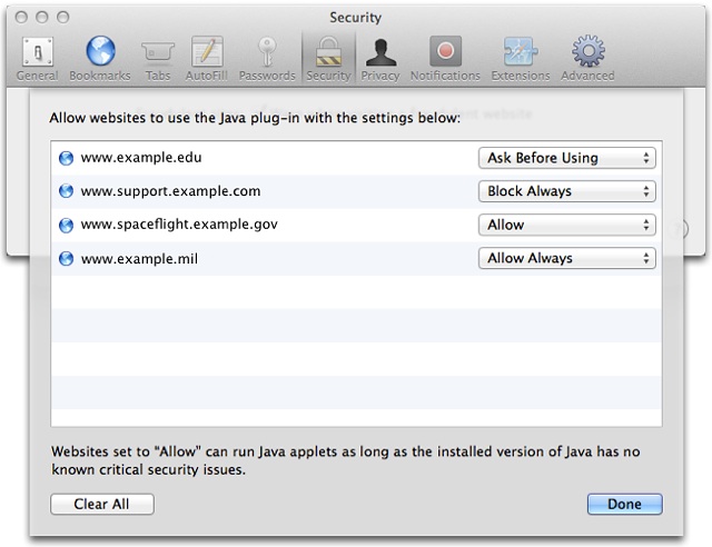 Java update for macbook air